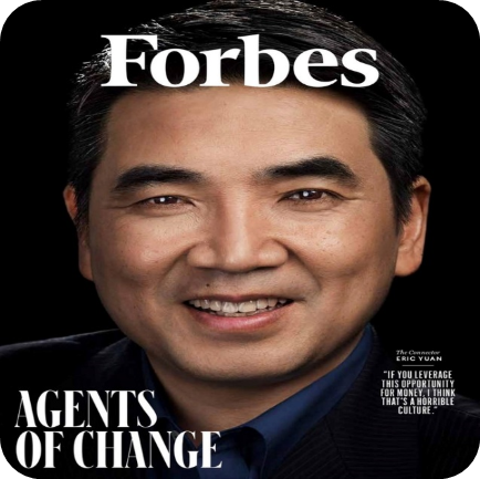 ETHAN PINES SHOOTS ZOOM FOUNDER ERIC YUAN FOR FORBES