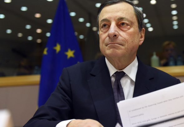 Draghi Says ECB Will Act If Market Turmoil Threatens Outlook